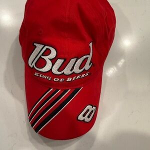 Dale Earnhardt Jr Budweiser Red Cap with Embroidered Logo